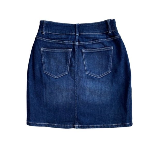 Denver Hayes lined stretchy denim skirt 5 pockets zip fly close. Women's size 2 - Picture 2 of 9